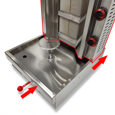 Grade automático automático 4 queimador de gás de frango máquina Shawarma sua solução Shawarma