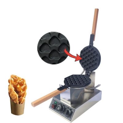 Fabricação de Waffle de bolhas com a máquina de waffle de bola máquina rotativa de waffle belga comercial