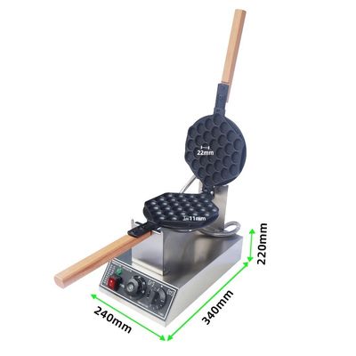 Fabricação de Waffle de bolhas com a máquina de waffle de bola máquina rotativa de waffle belga comercial