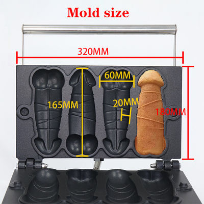Bob Waffle de aço inoxidável Pene Penis Waffera Penis Waffle Maker 10,6 KG