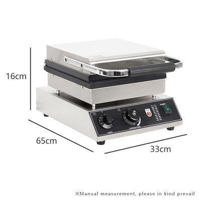 AM-206-2D 2400W QQ Liege Máquina de fabricação de waffles belga para limpeza rápida e fácil
