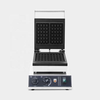 Lojas de alimentos e bebidas Fabricante de waffles quadrados elétricos comerciais com fatias simples/dobras