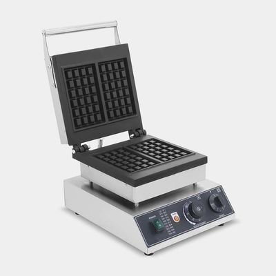 Lojas de alimentos e bebidas Fabricante de waffles quadrados elétricos comerciais com fatias simples/dobras