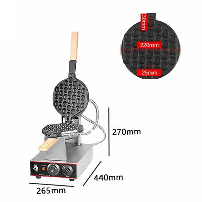 Máquina de fazer waffles em forma de cone em forma de coração para máquina de lanches
