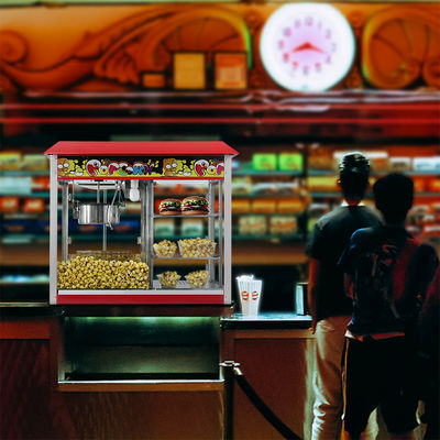 Aquecedor de alimentos comercial 1800W Vitrine de aquecimento de pipoca com 860*420*740mm Tamanho