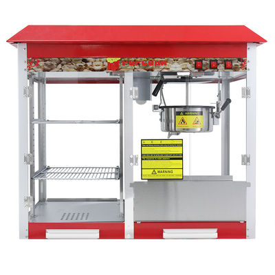 Máquina Elétrica de Fazer Pipoca 860*420*740mm Grande Capacidade Comercial Com Aquecedor de Alimentos