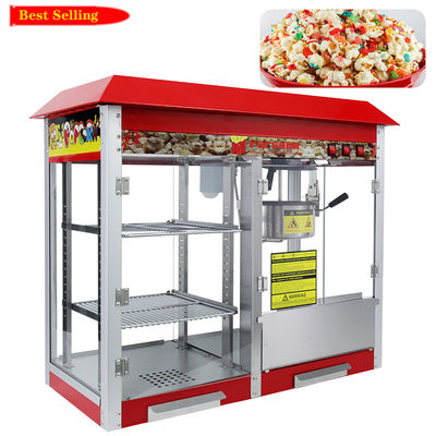Máquina Elétrica de Fazer Pipoca 860*420*740mm Grande Capacidade Comercial Com Aquecedor de Alimentos