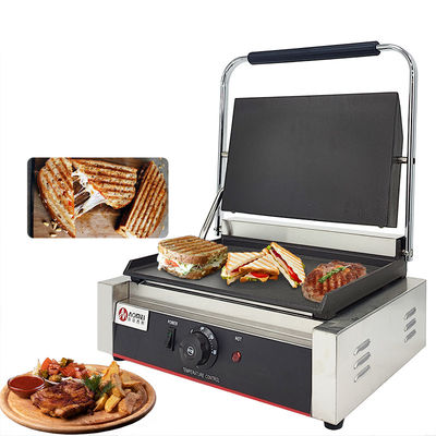 Placas de sanduíche intercambiáveis Grill de sanduíche Panini elétrico para restaurante de hotel