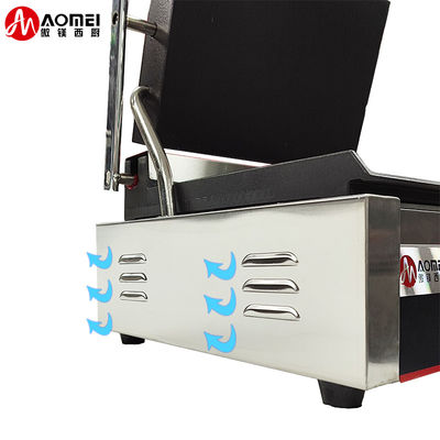 Placas de sanduíche intercambiáveis Grill de sanduíche Panini elétrico para restaurante de hotel