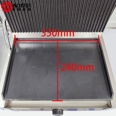 Cozinha Panini Sandwich Maker Elétrico com Grill BBQ de ferro fundido e pratos
