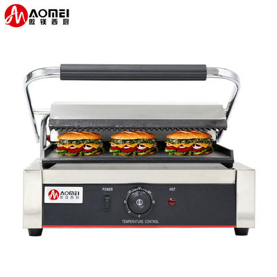 Cozinha Panini Sandwich Maker Elétrico com Grill BBQ de ferro fundido e pratos