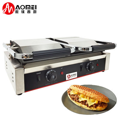 Equipamento de cozinha comercial Grelha elétrica de aço inoxidável com fonte de alimentação eléctrica