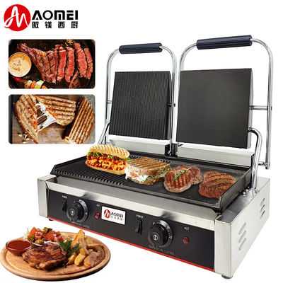 Equipamento de cozinha comercial Grelha elétrica de aço inoxidável com fonte de alimentação eléctrica