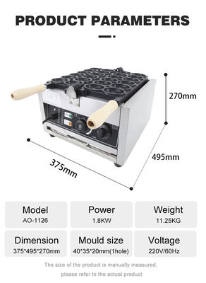 Máquina de Waffle Anti-aderente Elétrica Comercial 12pcs Coréia Ovos Pan Para Casa