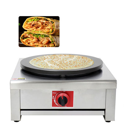 Restaurante GLP/GNL Commercial Gás Roti Maker Single Head 40cm Crepe Maker Machine