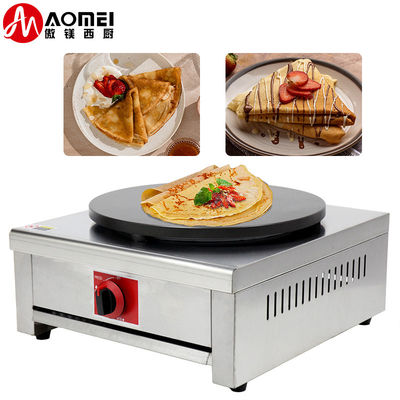 Restaurante GLP/GNL Commercial Gás Roti Maker Single Head 40cm Crepe Maker Machine