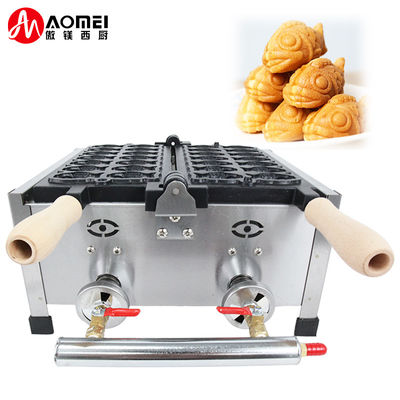 8.15 KG Não pegajoso 14pcs Pequeno peixe em forma de Waffle Maker Aço inoxidável Taiyaki máquina de gás