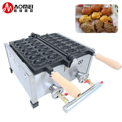 Taiyaki Tipo de gás Mini Fish Waffle Maker em 410x360x210mm para Taiyaki japonês Snack Food