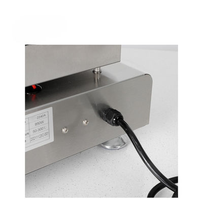 Máquina de fabricação de waffles comercial de 110V com faixa de temperatura de 50-300C e design compacto