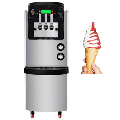 Sistema de pré-refrigeração Máquina de fazer sorvete suave com 3 sabores 540x850x1500mm de aço inoxidável