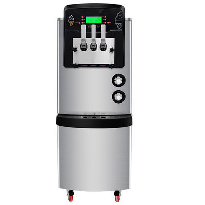 Máquina de sorvetes comercial de 3 sabores com capacidade de 36-42 L/h