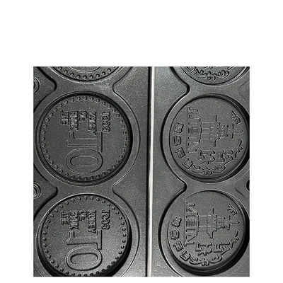 Máquina de aquecimento uniforme de forma redonda de waffle para equipamento de lanches de varejo 345x610x190mm
