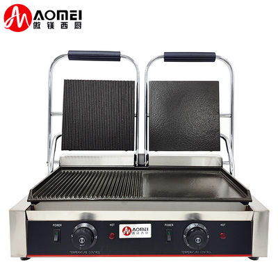 215*215mm Grelha Superior Tamanho Grelha Elétrica Panini Press Contact Grill para empresas de restauração