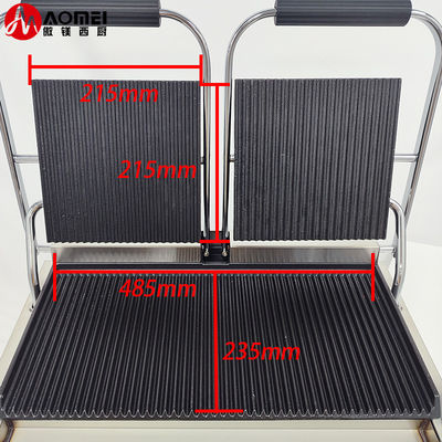 215*215mm Grelha Superior Tamanho Grelha Elétrica Panini Press Contact Grill para empresas de restauração