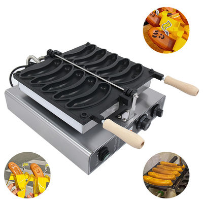 510x400x190mm Banana Shape Waffle Making Machine 2023 Modelo 5pcs Capacidade Não-estricto
