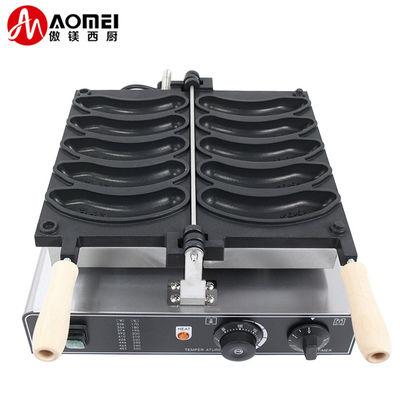 510x400x190mm Banana Shape Waffle Making Machine 2023 Modelo 5pcs Capacidade Não-estricto