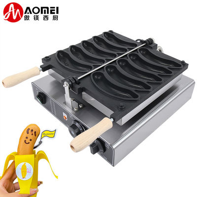510x400x190mm Banana Shape Waffle Making Machine 2023 Modelo 5pcs Capacidade Não-estricto