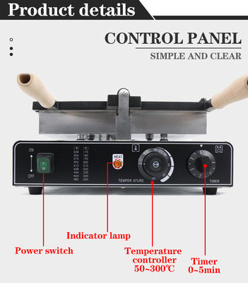 510x400x190mm Banana Shape Waffle Making Machine 2023 Modelo 5pcs Capacidade Não-estricto