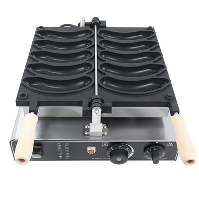 10Máquina de Fabricação de Waffles Eléctricos de.4kg para Fabricação de Waffles em Forma de Banana