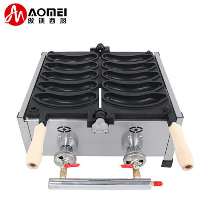 Forte fabricante de waffles de gás de 1800W com design profissional de forma de molde personalizado