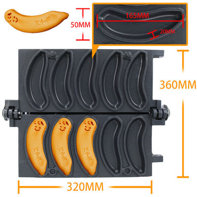 Forte fabricante de waffles de gás de 1800W com design profissional de forma de molde personalizado