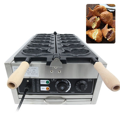 Fabricante de waffles de peixe de aço inoxidável com placas intercambiáveis Grilling/Panini Press