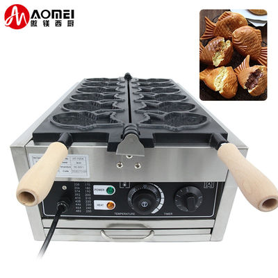 Fabricante de waffles de peixe de aço inoxidável com placas intercambiáveis Grilling/Panini Press