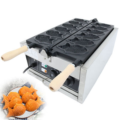 Fabricante de waffles de peixe de aço inoxidável com placas intercambiáveis Grilling/Panini Press