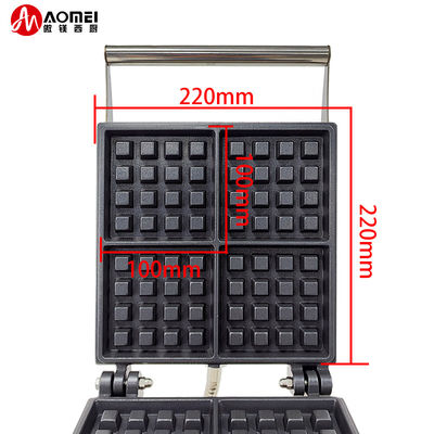 Nonstick Electric Belgian Waffle Maker 4pcs Rectangular Waffle Baker Machine para lanches