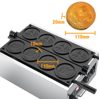 Máquina de fabricação de waffles de moedas de 10 ienes 375 * 630 * 250mm 13,3 KG