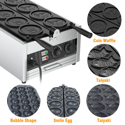 Máquina de fabricação de waffles de moedas de 10 ienes 375 * 630 * 250mm 13,3 KG