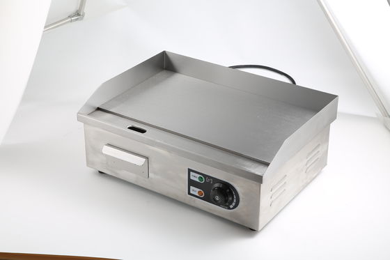 Grelhas elétricas Grill com aço inoxidável Placa superior plana Faixa de temperatura 50-300C