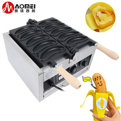 Outras máquinas de lanches Fabricante de waffles elétricos de forma de banana comercial 370*365*260mm