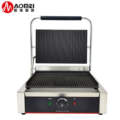 220V Commercial Elétrico Ferro Fundido de Contato Sandwich Panini Press Maker Grill Griddle Machine
