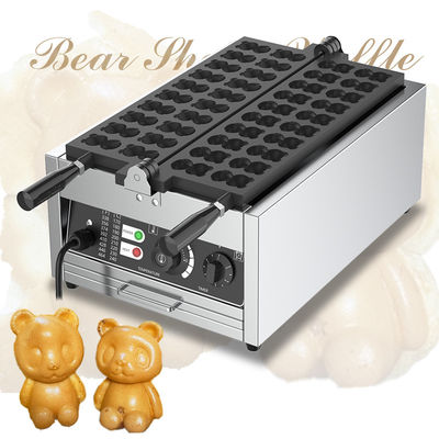 Fabricante de waffles em forma de animal com placa revestida antiaderente e potência ajustável 3000W