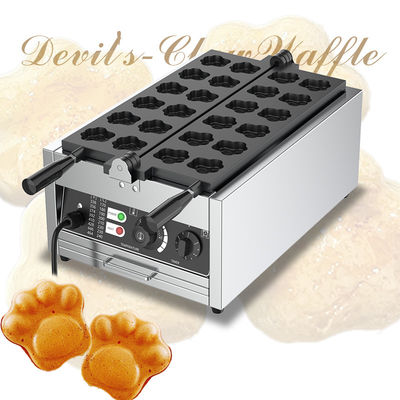 Máquina de assar muffins de patas de urso de 3000W com forma de patas de gato Voltagem 220v Cartoon Waffle
