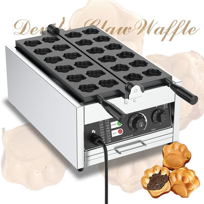 Máquina de assar muffins de patas de urso de 3000W com forma de patas de gato Voltagem 220v Cartoon Waffle