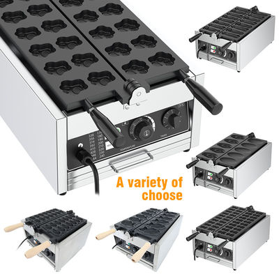 Máquina de assar muffins de patas de urso de 3000W com forma de patas de gato Voltagem 220v Cartoon Waffle