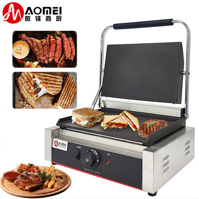 Grelha Elétrica de Grade Comercial de Panini Grill de Prensa Grelha de Placa para Paninis Perfeitos