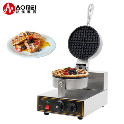Máquina de fabricação de waffles antiaderente Belgain 250 * 350 * 260mm Tamanho do molde para eficiência
